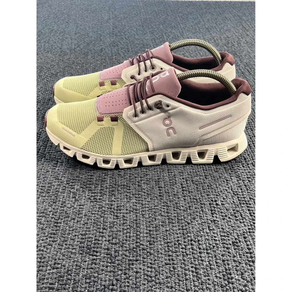 On Cloud 5 On Running Shoes Ice Haze Hay Dust Rose Low Top Sneakers